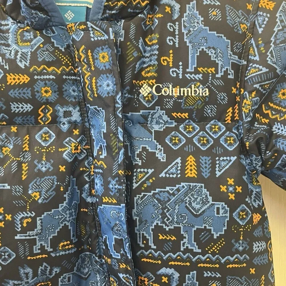 Columbia Infant Snuggly Bunny II Bunting Down Snowsuit Blue Boys 12-18 Months